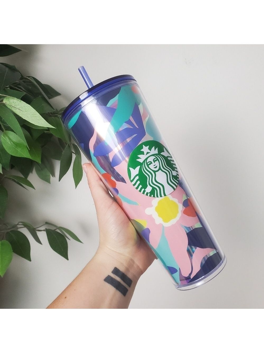 Starbucks Venti 24 oz Tumbler Floral